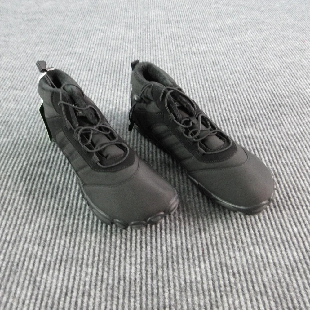 HIKE FOOTWEAR Snow Boots 43 Mens Size 9.5 Black Insulated Faux Fur Lined NWT